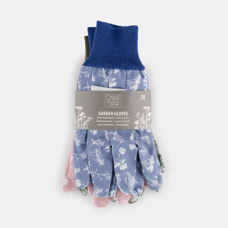 Ladies Cotton Meadow Garden Gloves, Triple Pack