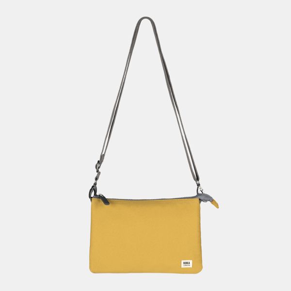 ROKA London Carnaby XL Cross Body Bag in Flax
