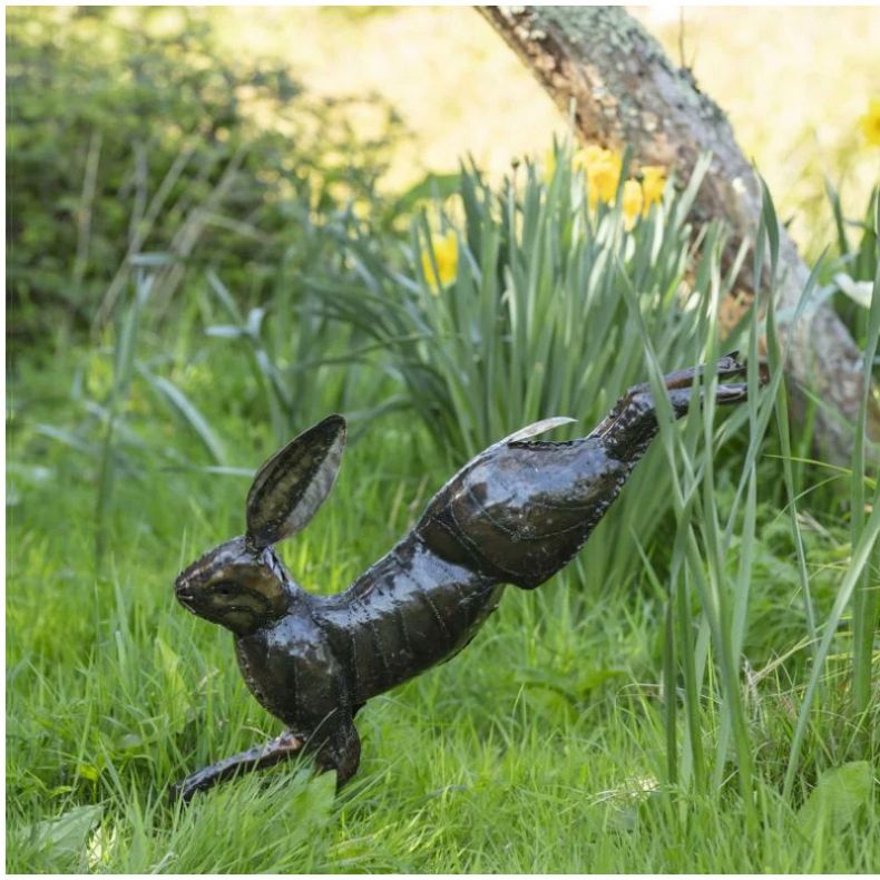 Single Bounding Hare Sculpture