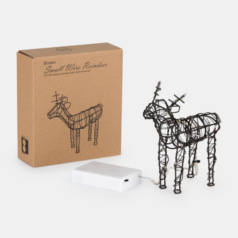 Small Wire Reindeer LED Light Decoration