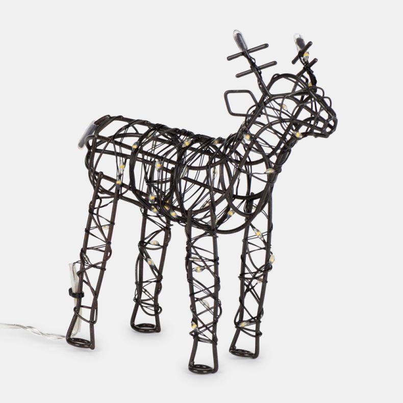 Small Wire Reindeer LED Light Decoration