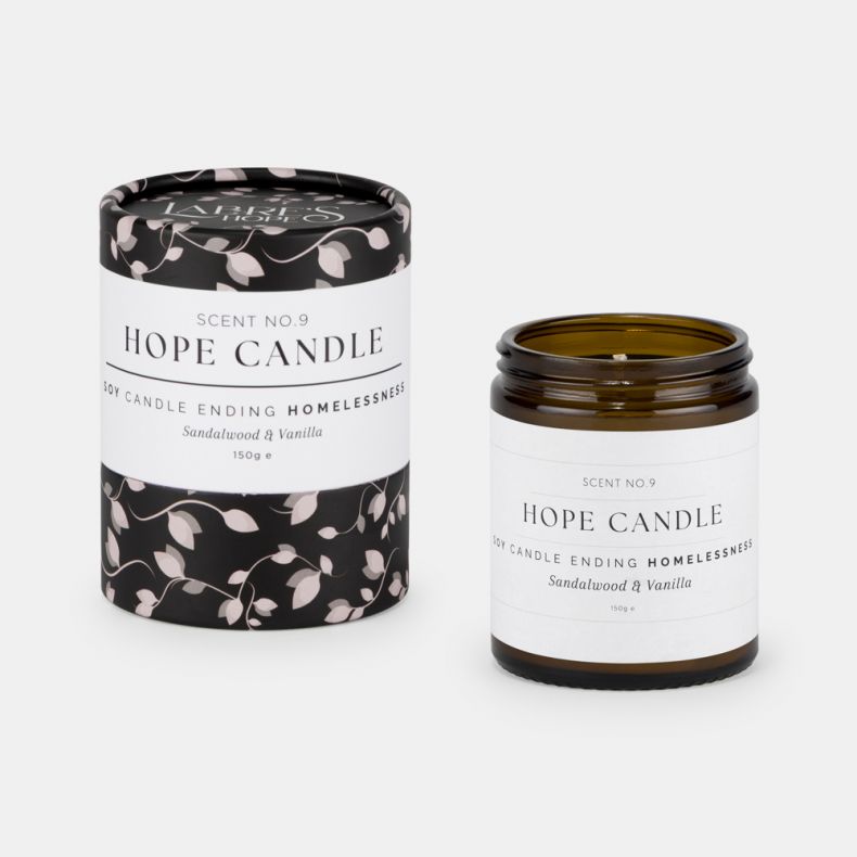 Labre's Hope Boxed Candle, Sandalwood and Vanilla