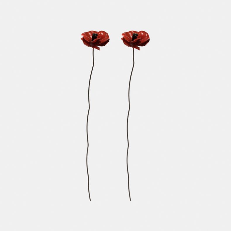 Chi Africa Poppy Plant Stake, Set of 2