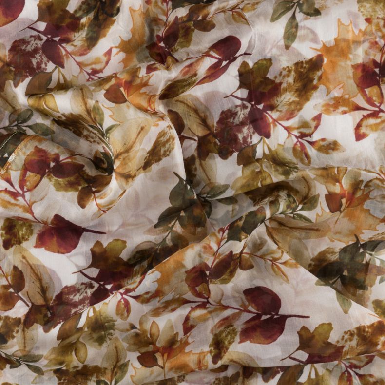 National Trust Sheffield Park Autumn Leaves Silk Scarf