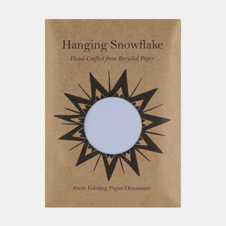 Paper Snowflake Decoration Light Blue