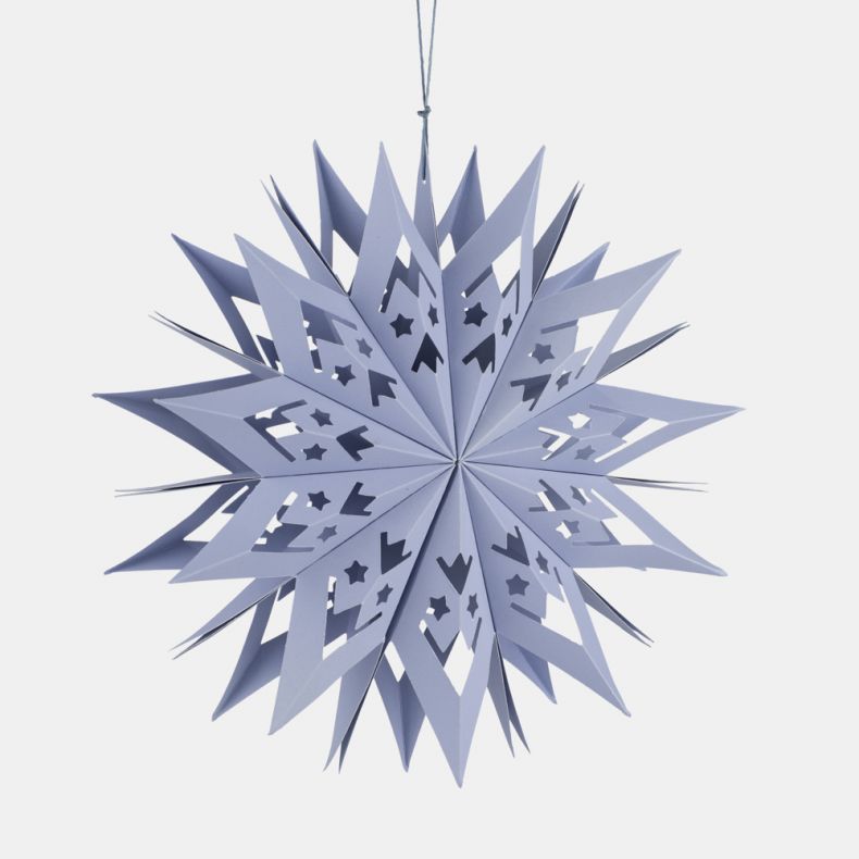 Paper Snowflake Decoration Light Blue
