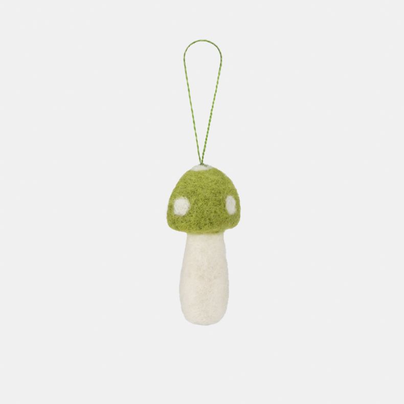 Namaste Hanging Felt Mushrooms, Set of 5