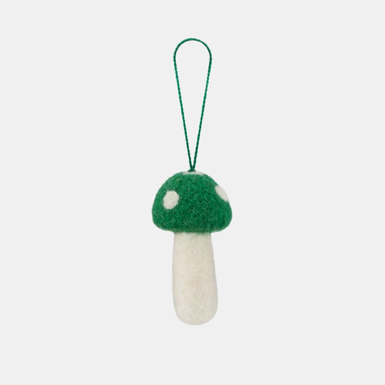 Namaste Hanging Felt Mushrooms, Set of 5