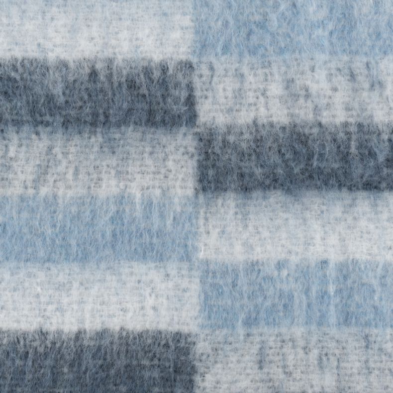 National Trust Staggered Stripe Recycled Throw, Blue