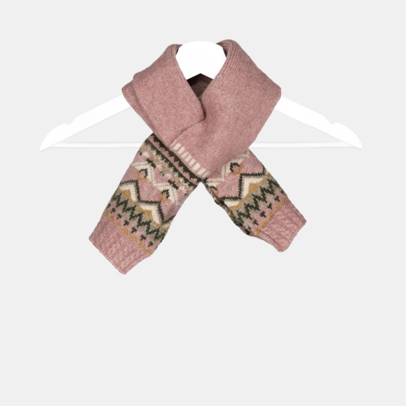 Peace Of Mind Pink And Green Pull Through Scarf