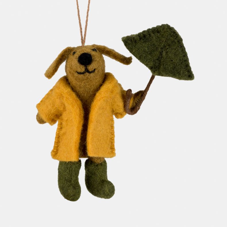 Felt So Good Dave the Dog with Umbrella Decoration