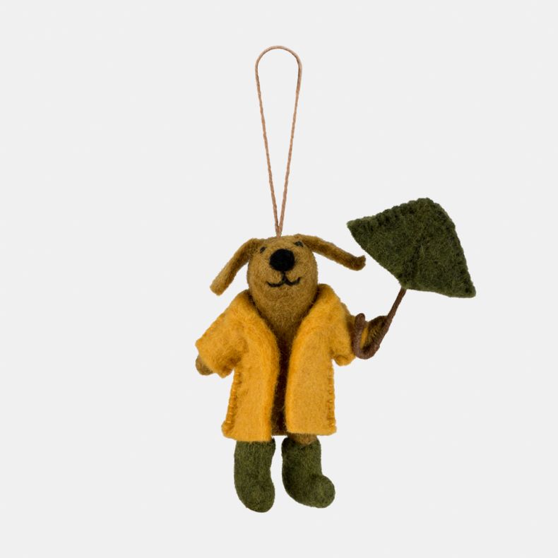 Felt So Good Dave the Dog with Umbrella Decoration