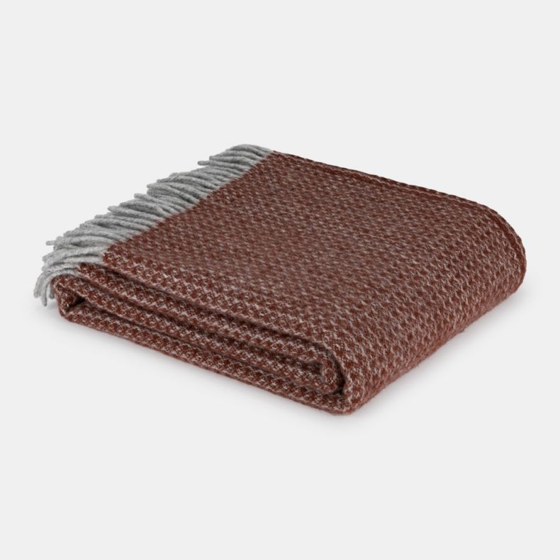 National Trust Riverweave Throw, Burnt Orange