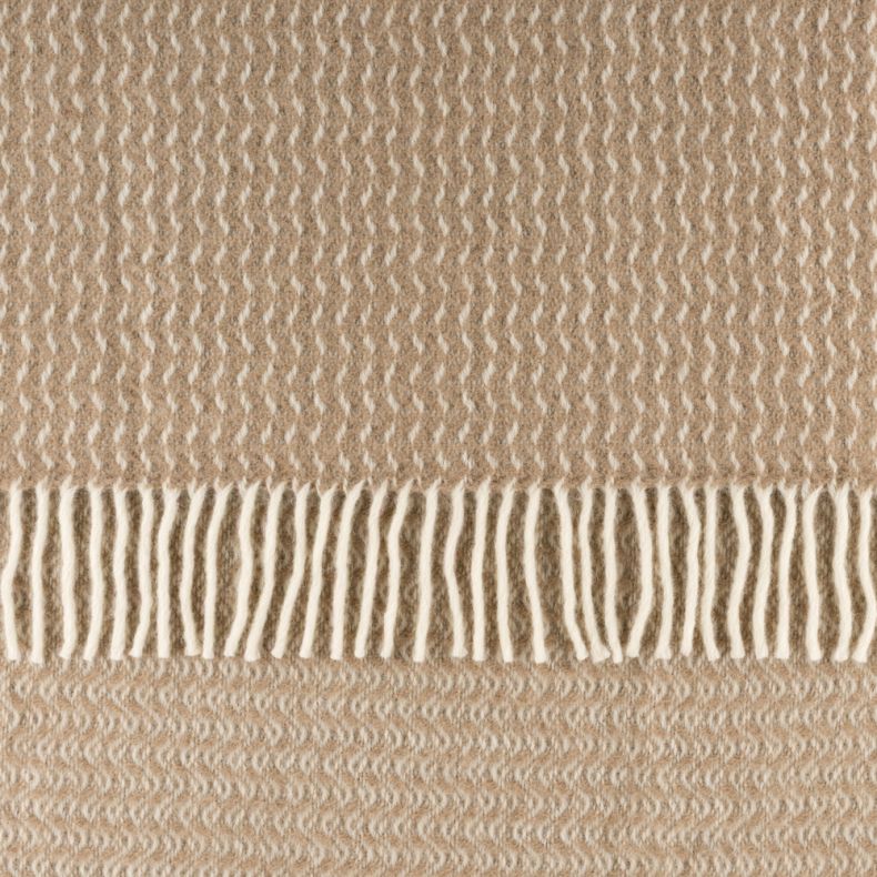 National Trust Leaf Weave Throw, Oatmeal