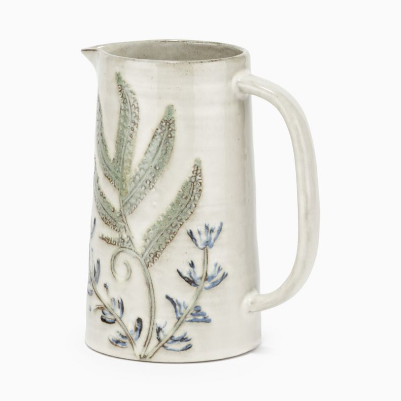Stoneware Fern Leaf Jug