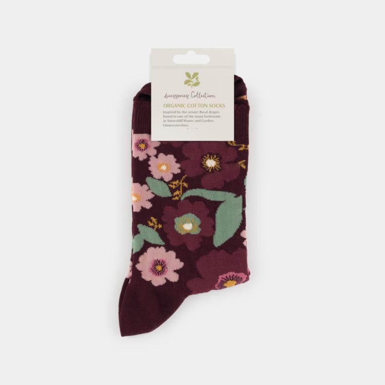 National Trust Snowshill Floral Organic Cotton Socks