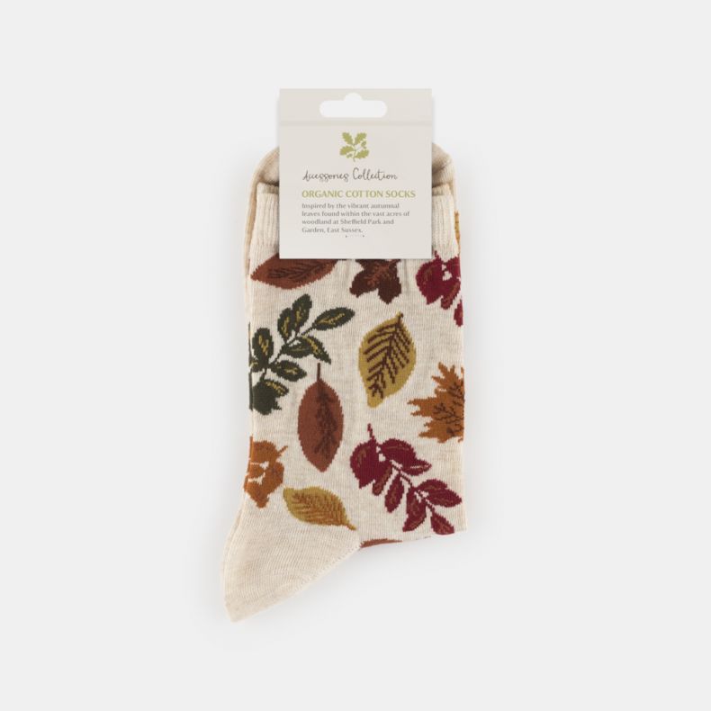 National Trust Autumn Leaves Organic Cotton Socks