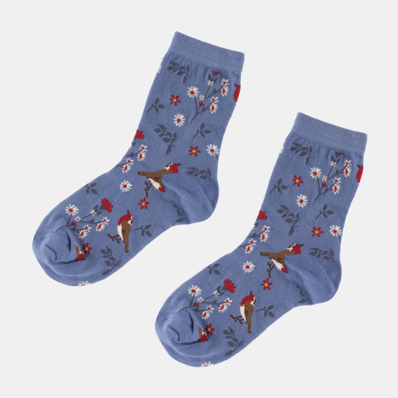 National Trust Gift Box Of 4 Pairs Of Organic Cotton Socks, Size 4-7