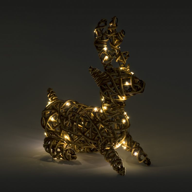 LED Reindeer Ornament, Warm White