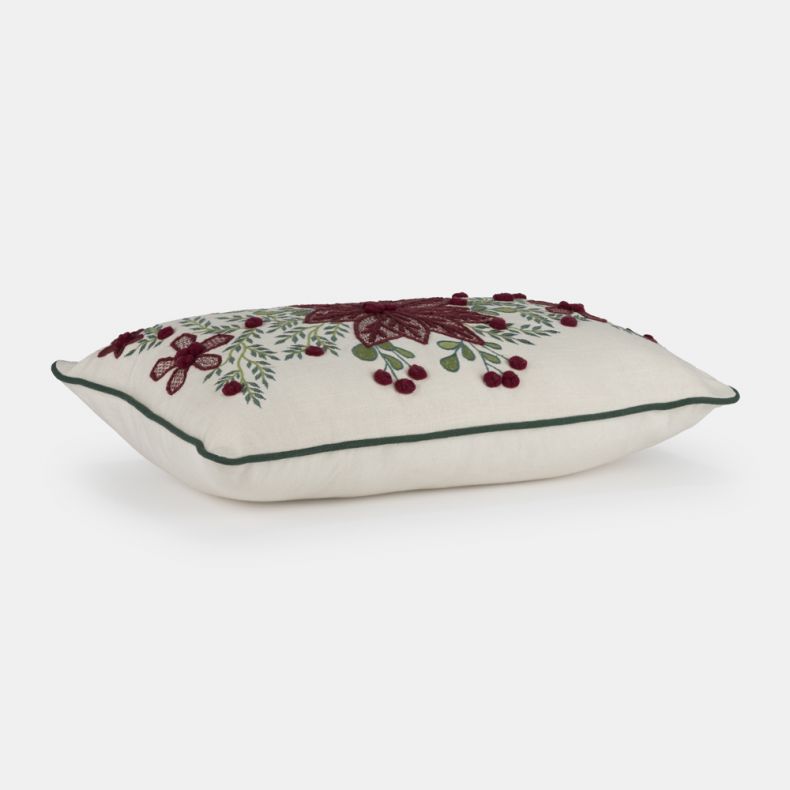 National Trust Poinsettia Oblong Cushion