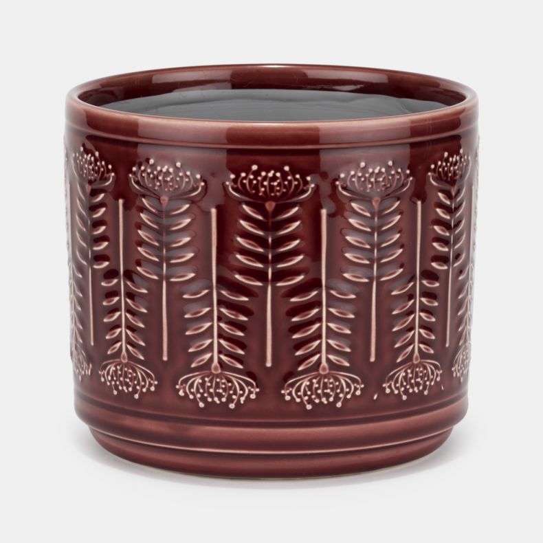 Protea Planter 17cm, Burgundy