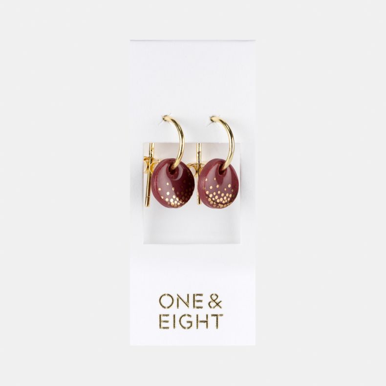 One and Eight Porcelain Plum Mist Earrings