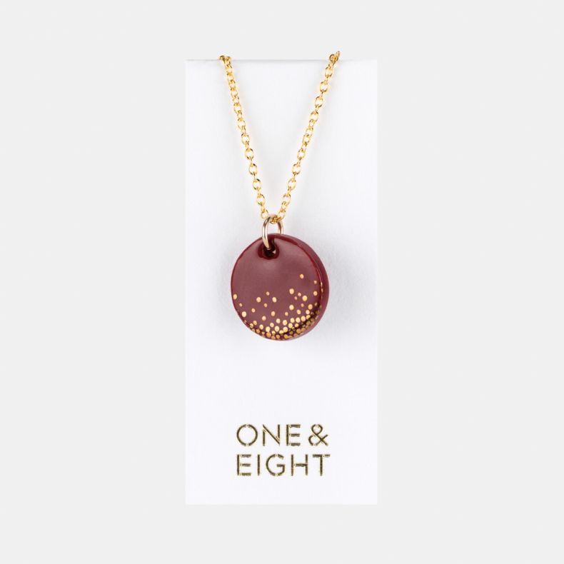 One and Eight Porcelain Plum Mist Necklace