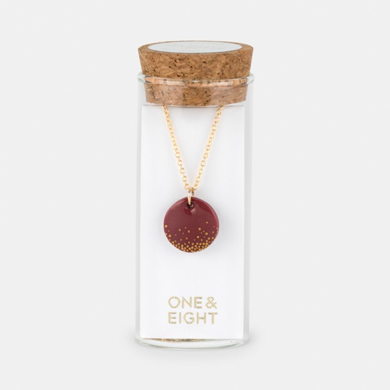 One and Eight Porcelain Plum Mist Necklace