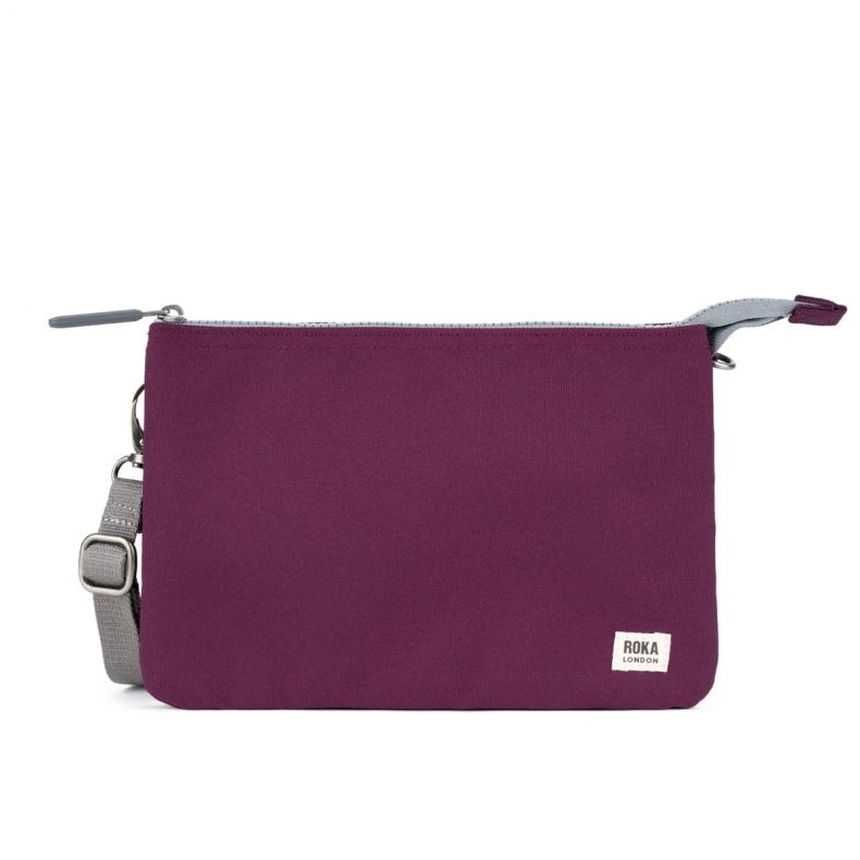 ROKA London Carnaby XL Cross Body Bag in Cherry