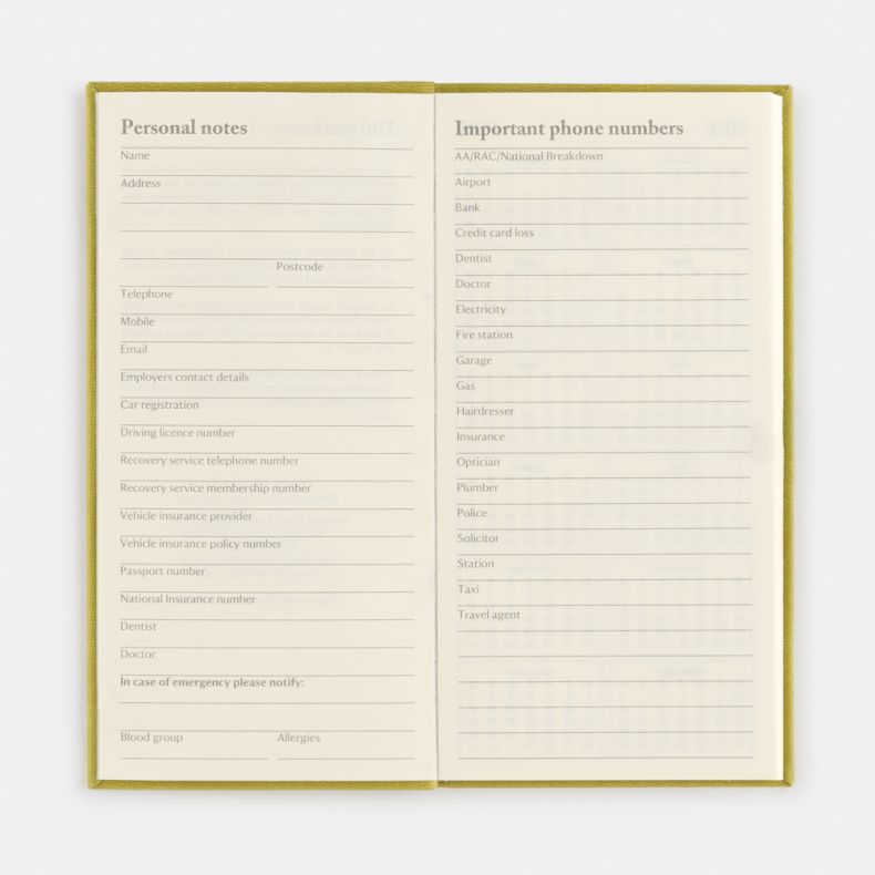 National Trust 2026 Slimchart Diary