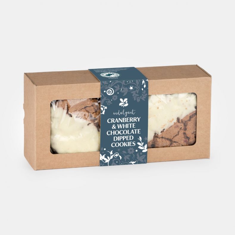 National Trust Christmas Cranberry & White Chocolate Dipped Cookies
