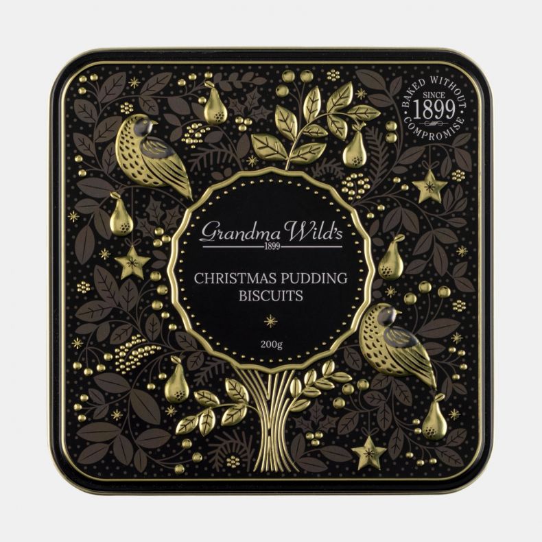 Embossed Partridge in a Pear Tree Tin of Biscuits