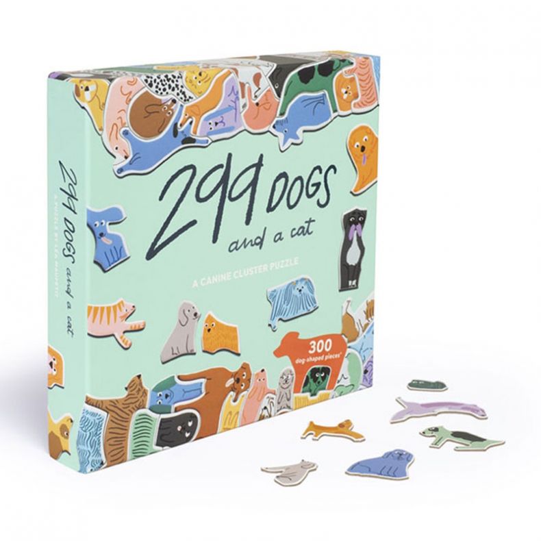 299 Dogs And A Cat Jigsaw Puzzle