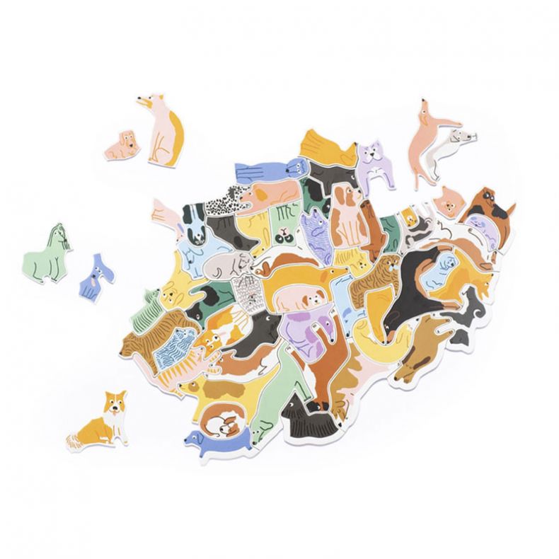 299 Dogs And A Cat Jigsaw Puzzle