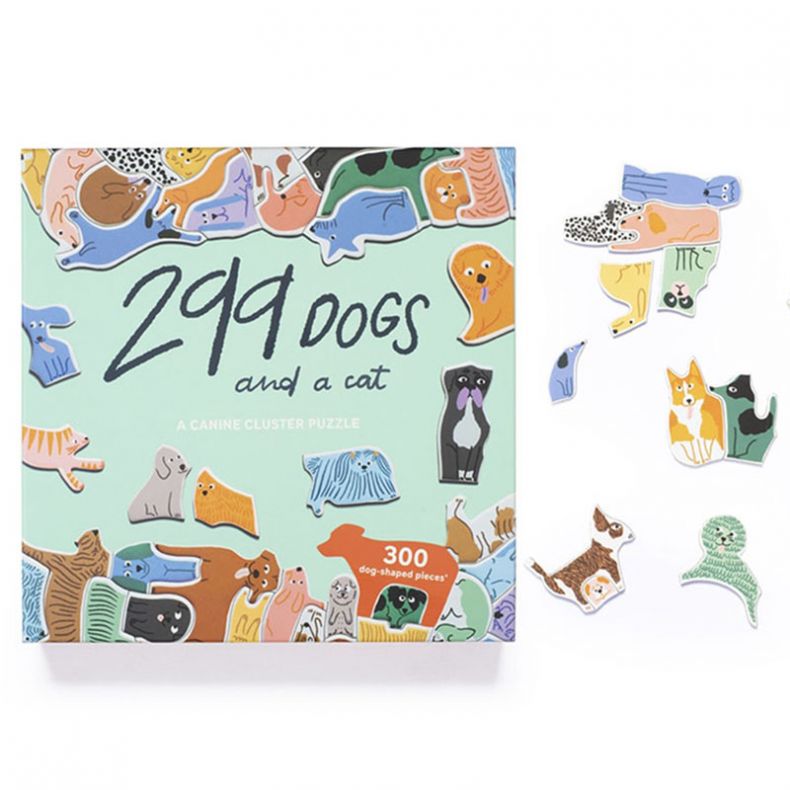 299 Dogs And A Cat Jigsaw Puzzle
