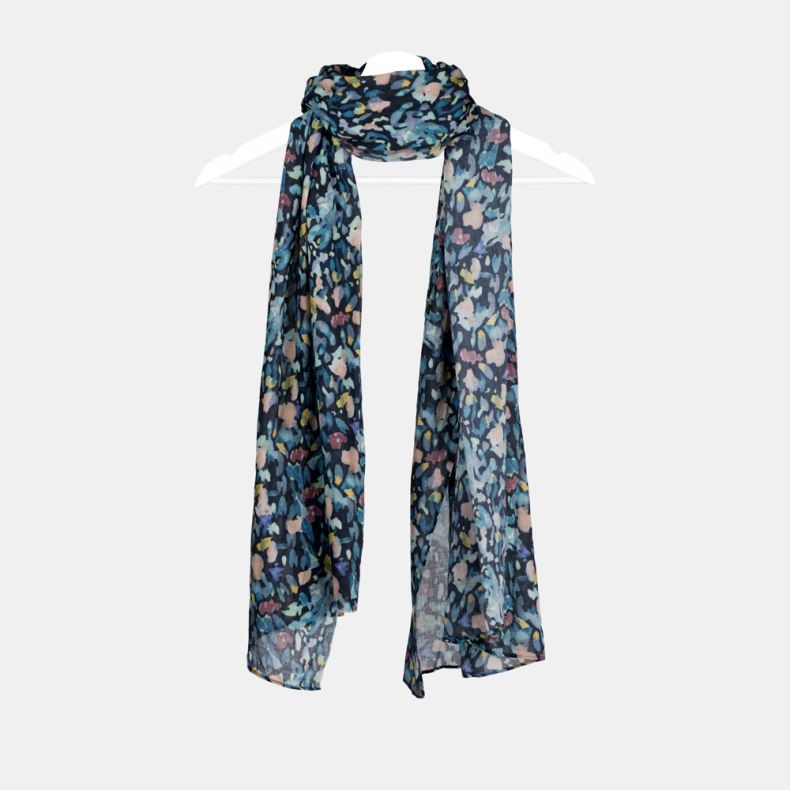 National Trust Glendurgan Ditsy Navy Organic Cotton Scarf