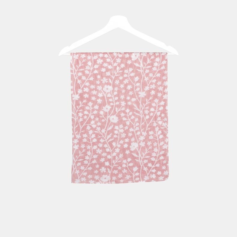 National Trust Bluebells Pink Organic Cotton Scarf