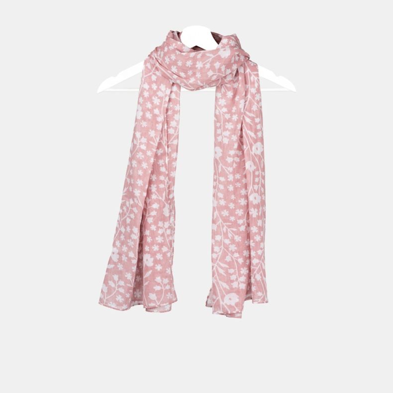 National Trust Bluebells Pink Organic Cotton Scarf