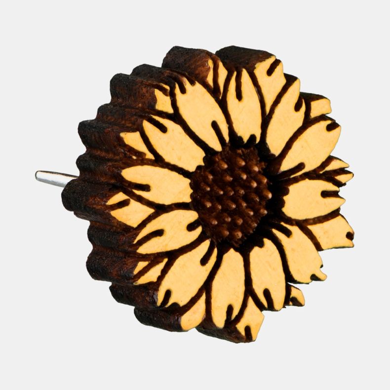 Robbin Valley Hand-Painted Sunflower Stud Earrings