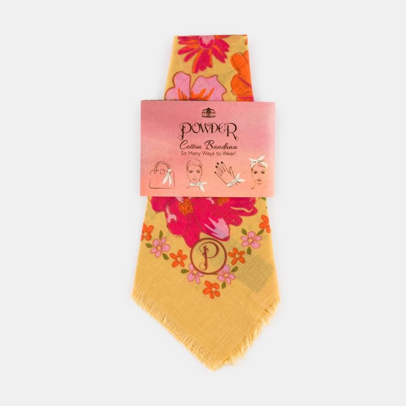 Powder Square Cotton Bandana Scarf