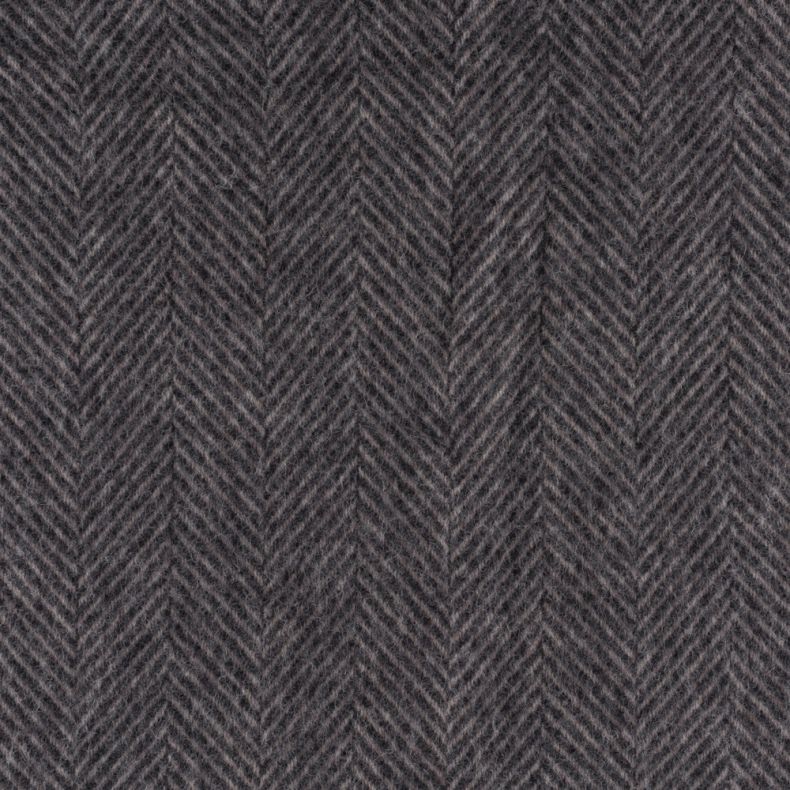 National Trust Herringbone Wool Throw, Charcoal