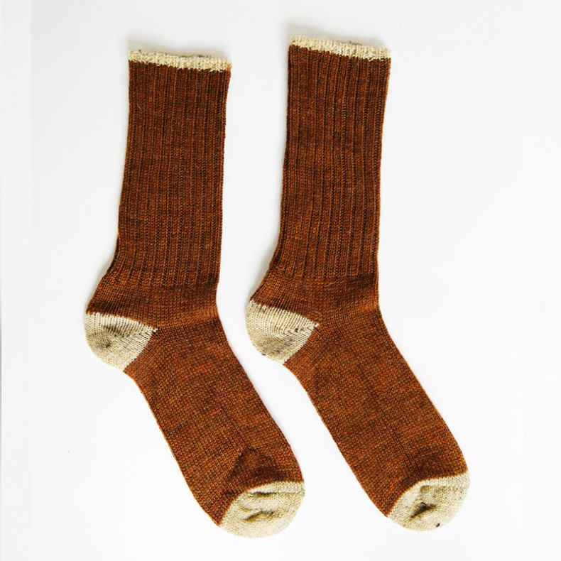 Rooska Croft Wool Socks, Cinnamon & Oatmeal