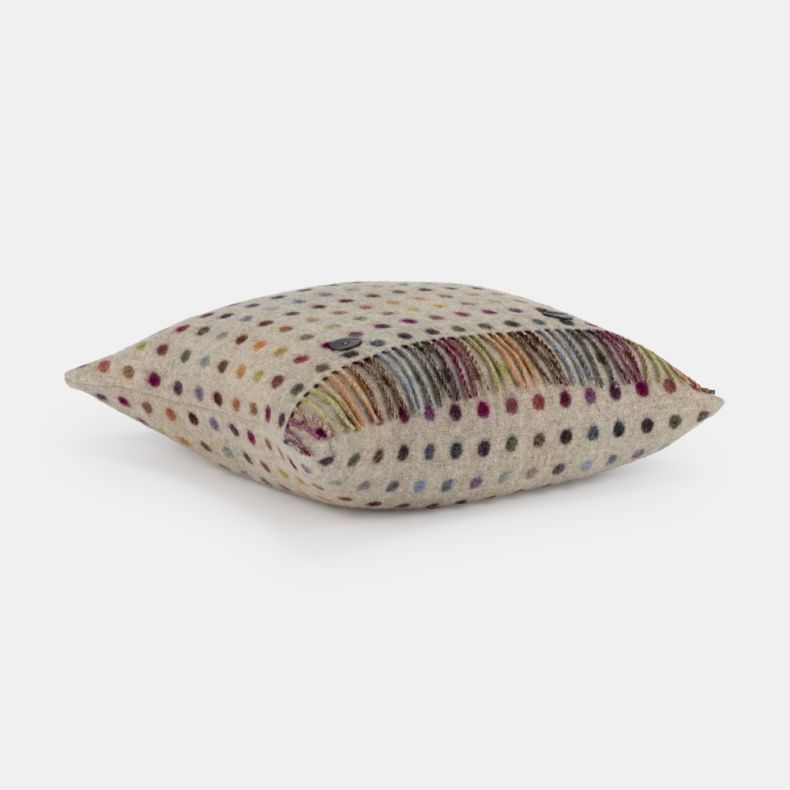 Bronte by Moon Beige Polka Merino Cushion