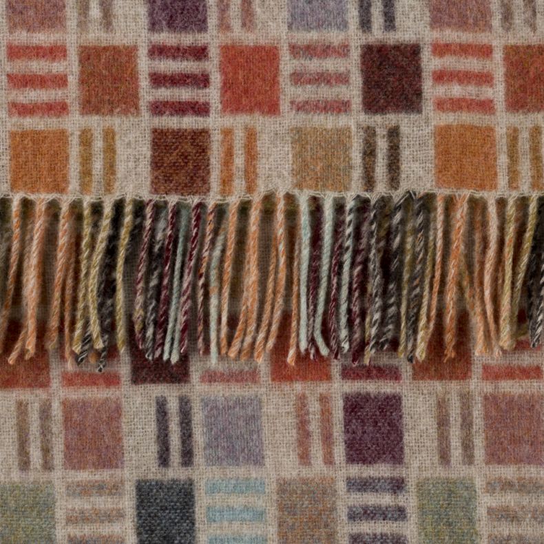 Bronte by Moon Beige Ribon Geo Throw