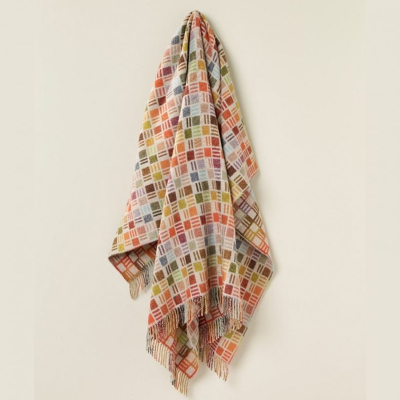 Bronte by Moon Beige Ribon Geo Throw