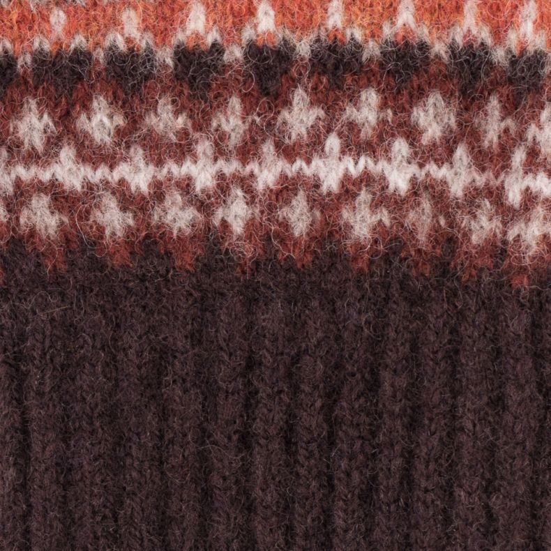 Robert Mackie Fairisle Gloves, Morar Brown