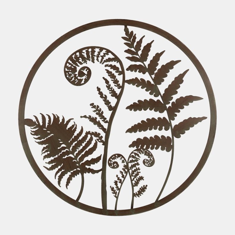 Wild Ferns Round Plaque