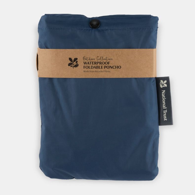 Waterproof Foldable Poncho Blue