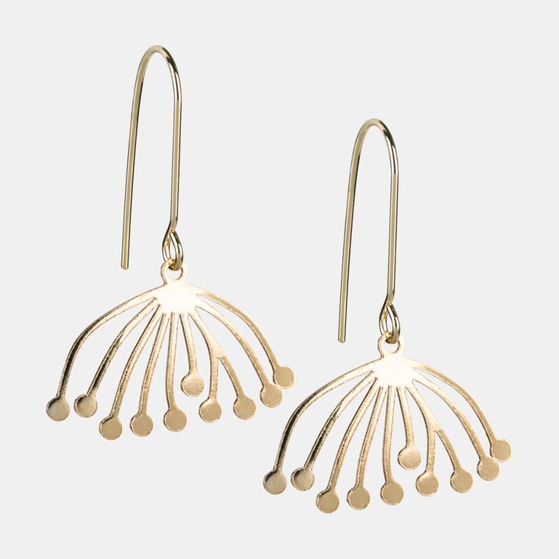 Copper Bee Cow Parsley Earrings