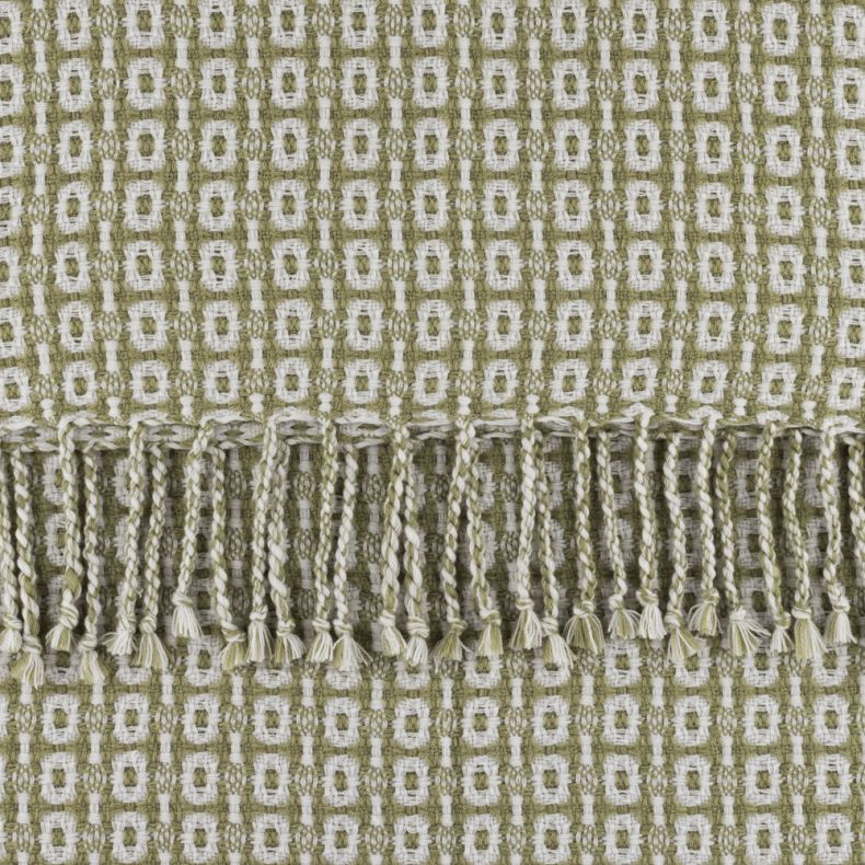 National Trust Recycled Oval Pattern Throw, Green